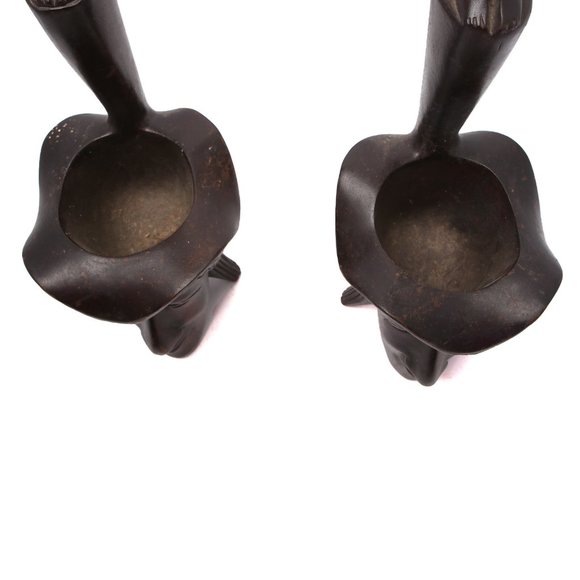 Vintage Indonesian Hand Carved Wood Tribal Figural Water Dipper Ladle Wall Decor - Picture 9 of 12